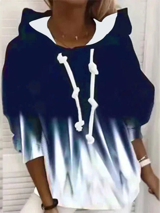 Women's Hoodies Casual Tie Dye Printed Drawstring Long Sleeve Hoody - LuckyFash™