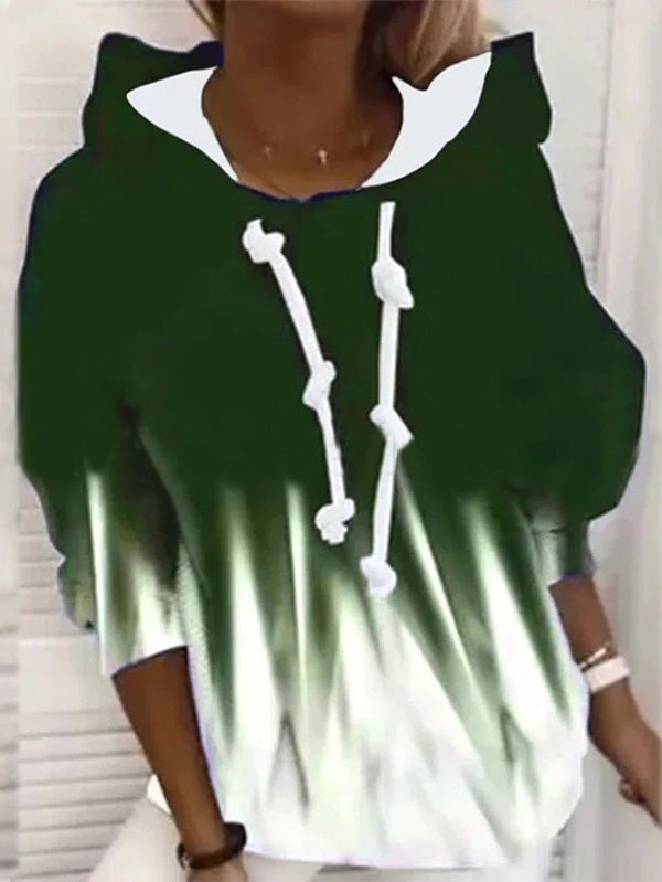 Women's Hoodies Casual Tie Dye Printed Drawstring Long Sleeve Hoody - LuckyFash™
