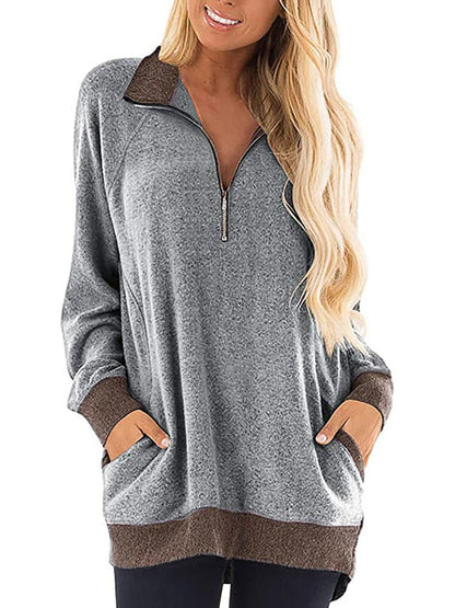 Hoodies Casual Zipper Pocket Long Sleeve Sweatshirt - LuckyFash™