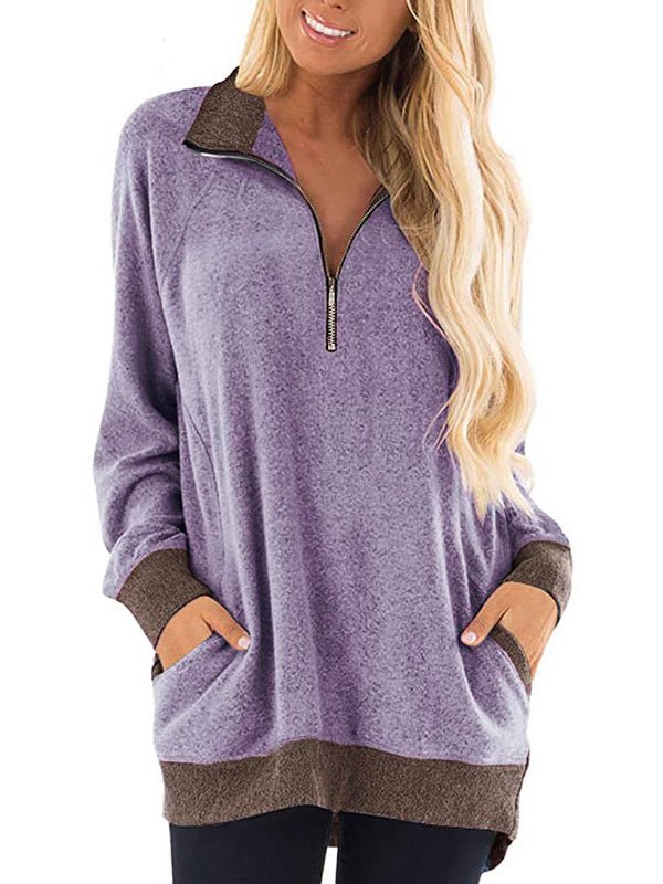Hoodies Casual Zipper Pocket Long Sleeve Sweatshirt - LuckyFash™