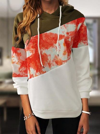 Women's Hoodies Colorblock Long Sleeve Drawstring Hoody - LuckyFash™