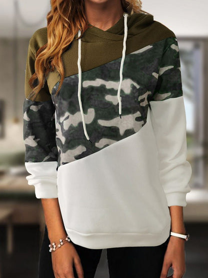 Women's Hoodies Colorblock Long Sleeve Drawstring Hoody - LuckyFash™