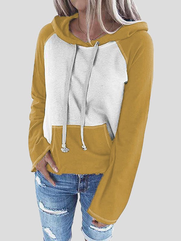 Women's Hoodies Colorblock Pocket Long Sleeve Casual Hoody - LuckyFash™
