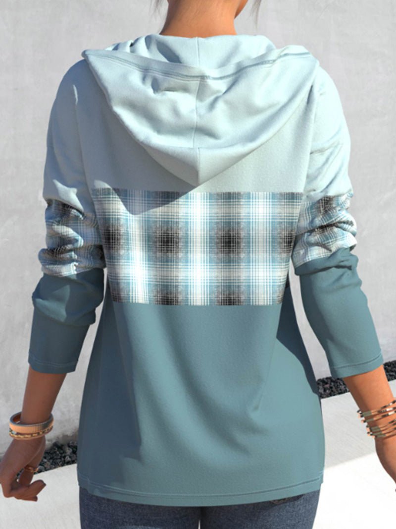 Hoodies Colorblock Zip Long Sleeve Hoody - LuckyFash™