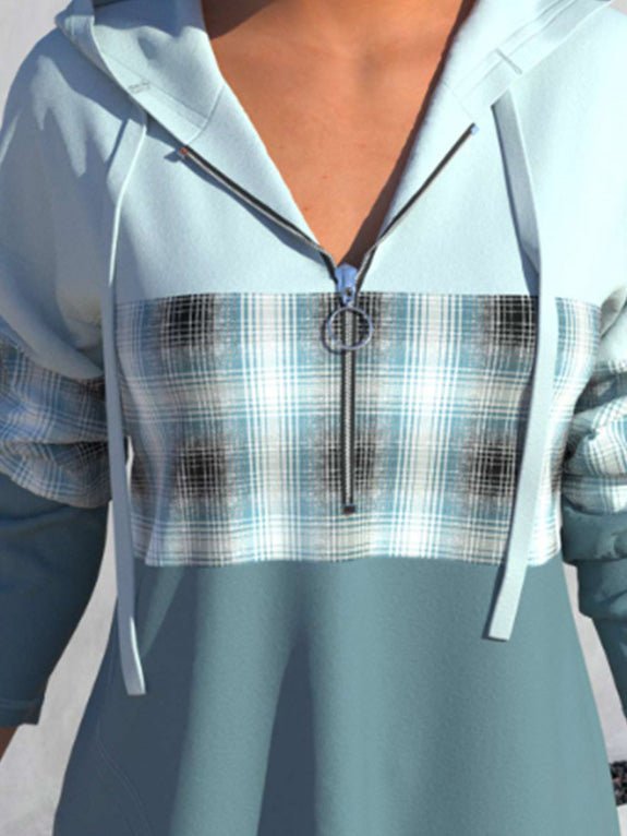 Hoodies Colorblock Zip Long Sleeve Hoody - LuckyFash™