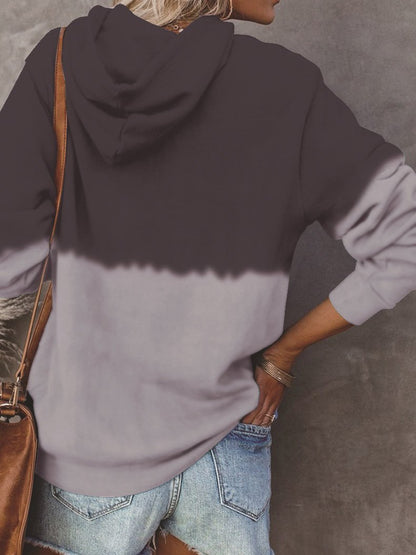 Women's Hoodies Contrast Pocket Drawstring Long Sleeve Hoodie - LuckyFash™