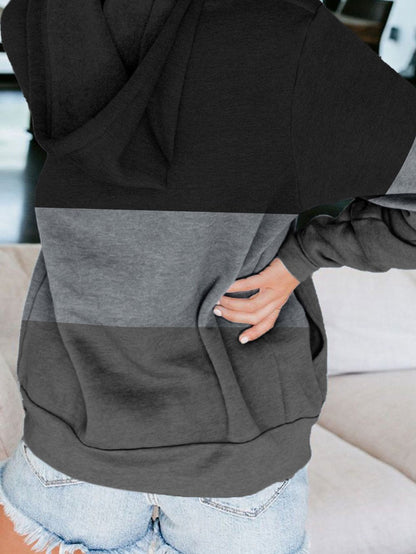 Hoodies Contrasting Zip Pocket Cardigan Hoodie Coats - LuckyFash™