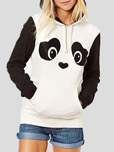 Women's Hoodies Cute Panda Print Fleece Long Sleeve Hoodie - LuckyFash™