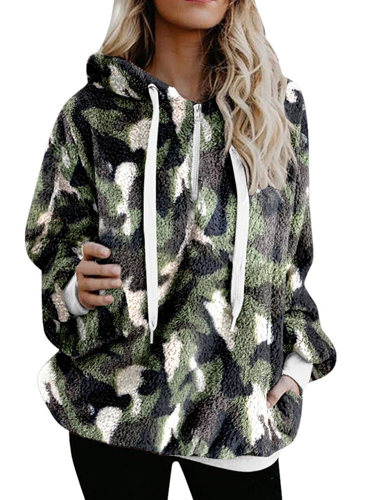 Women's Hoodies Flannel Ethnic Print Long Sleeve Hoodie - LuckyFash™