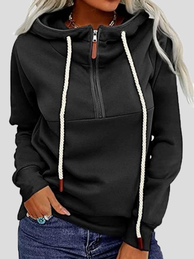 Women's Hoodies Front Zip Long Sleeve Cool Hoodie - LuckyFash™