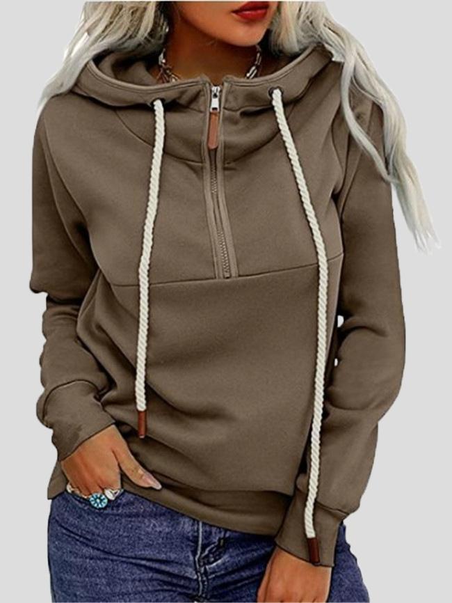 Women's Hoodies Front Zip Long Sleeve Cool Hoodie - LuckyFash™