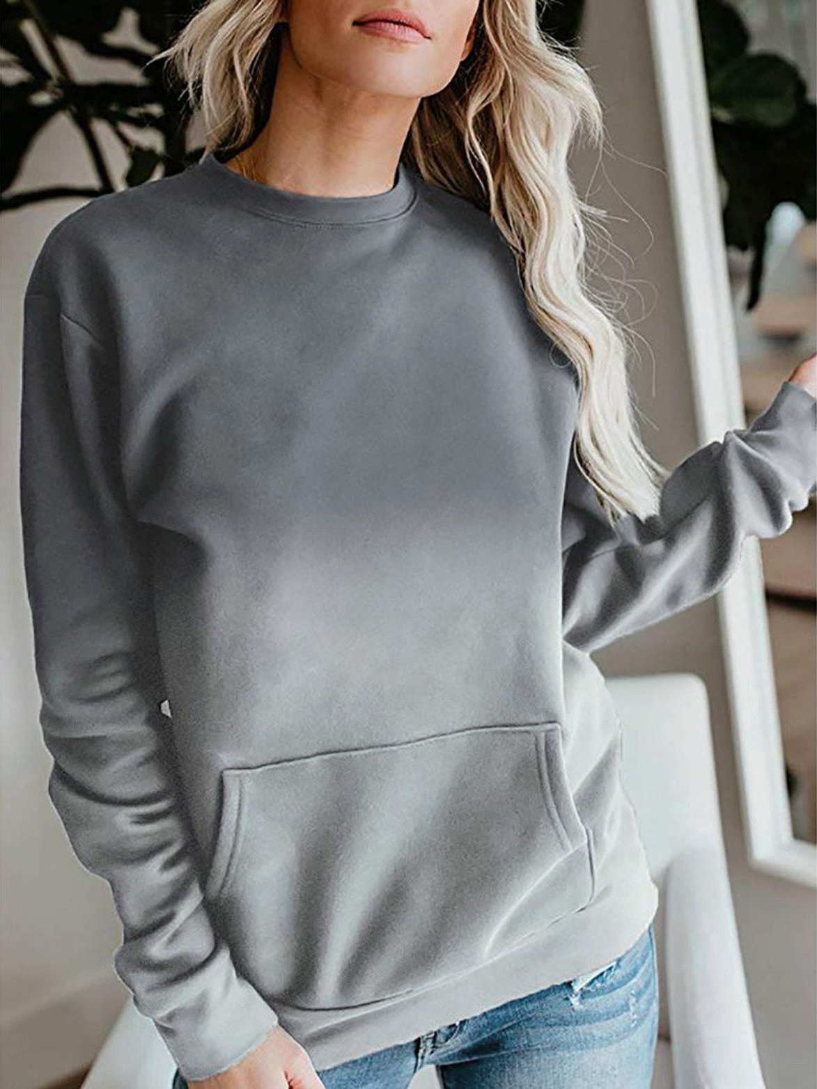 Women's Hoodies Gradient Pocket Long Sleeve Hoodie - LuckyFash™
