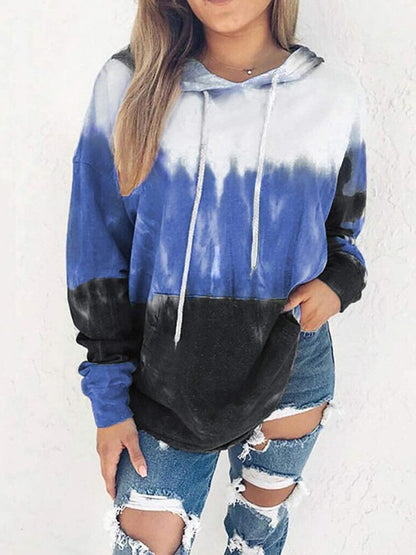 Women's Hoodies Gradient Printed Pocket Long Sleeve Hoodie - LuckyFash™