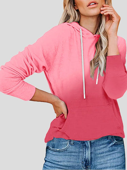 Women's Hoodies Gradient Tie-Dye Pocket Long Sleeve Hoody - LuckyFash™