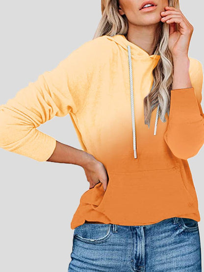 Women's Hoodies Gradient Tie-Dye Pocket Long Sleeve Hoody - LuckyFash™