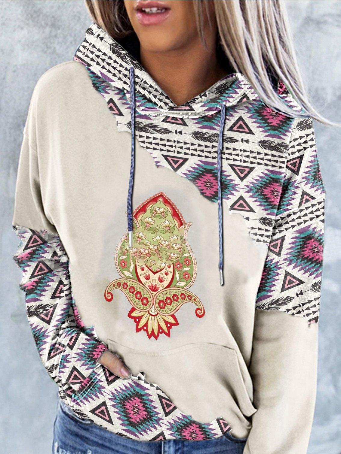 Women's Hoodies Graphic Print Pocket Long Sleeve Drawstring Hoodie - LuckyFash™