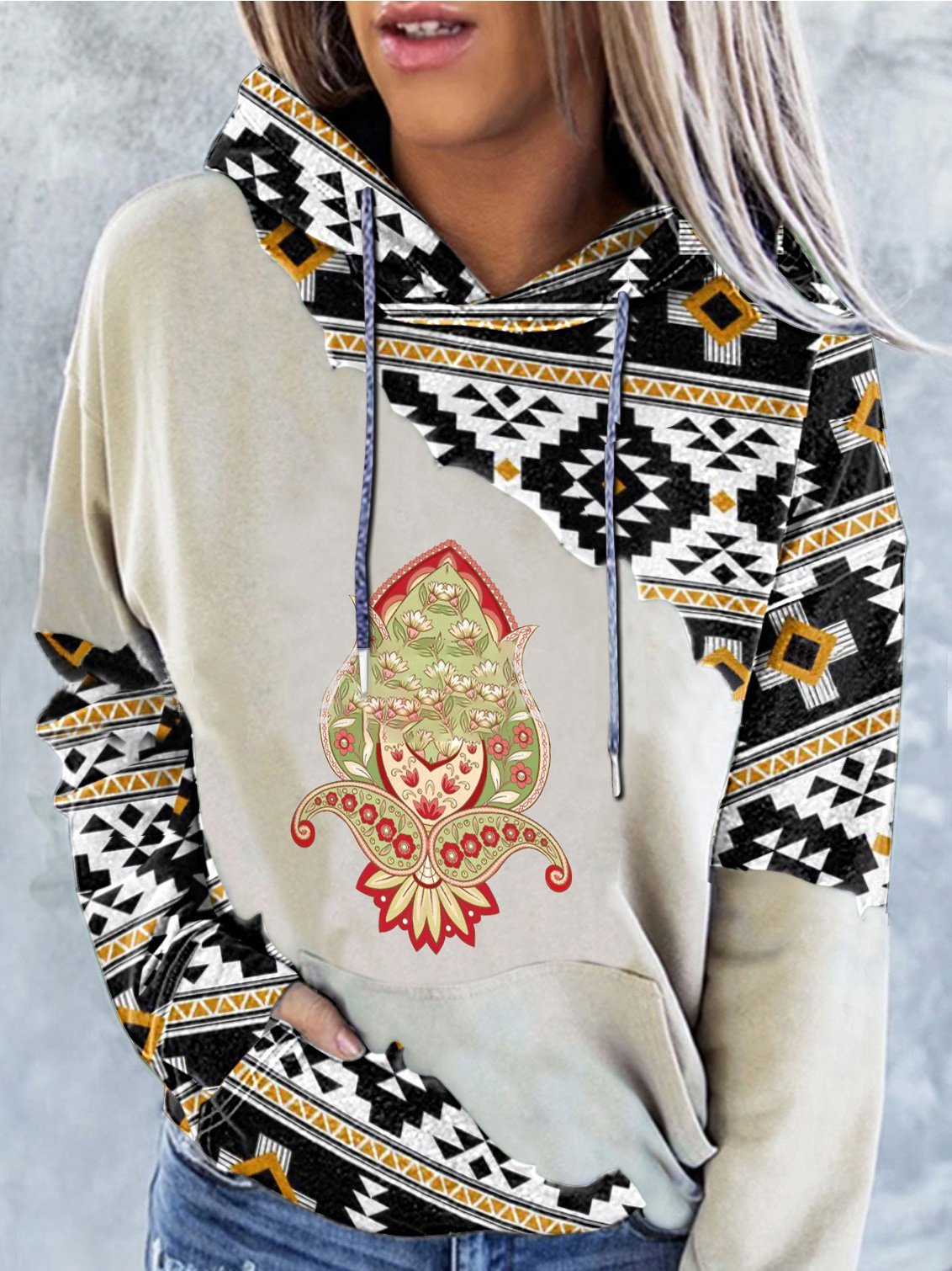 Women's Hoodies Graphic Print Pocket Long Sleeve Drawstring Hoodie - LuckyFash™