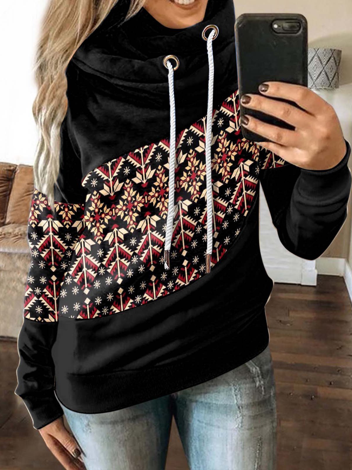 Women's Hoodies Graphic Printing Long Sleeve Thickened Fleece Hoodie - LuckyFash™