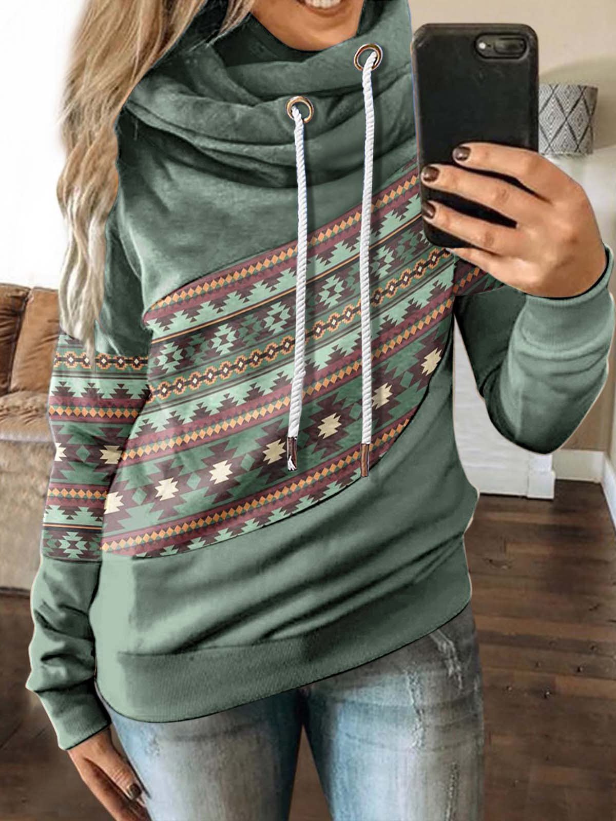 Women's Hoodies Graphic Printing Long Sleeve Thickened Fleece Hoodie - LuckyFash™
