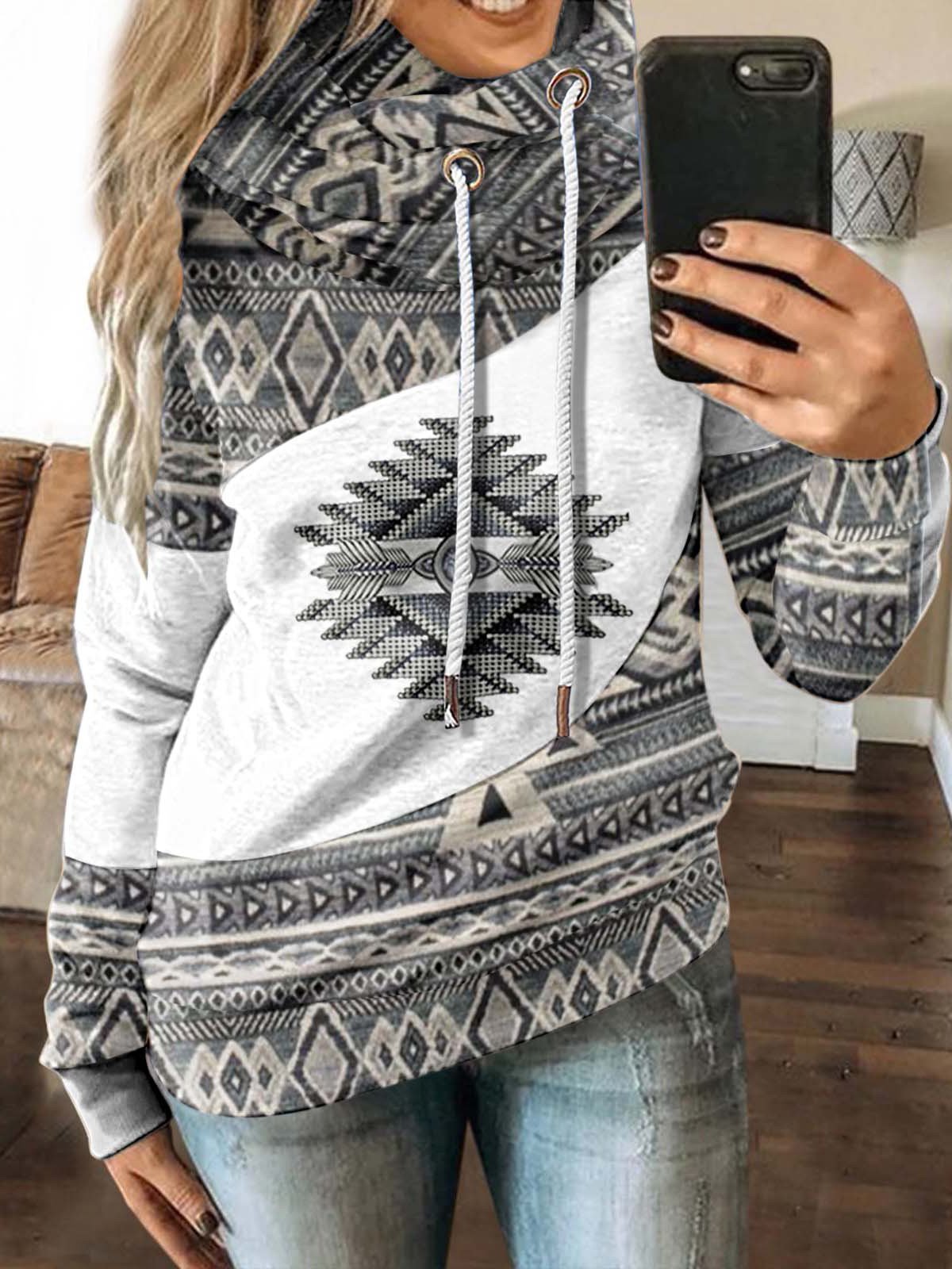 Women's Hoodies Graphic Printing Long Sleeve Thickened Fleece Hoodie - LuckyFash™
