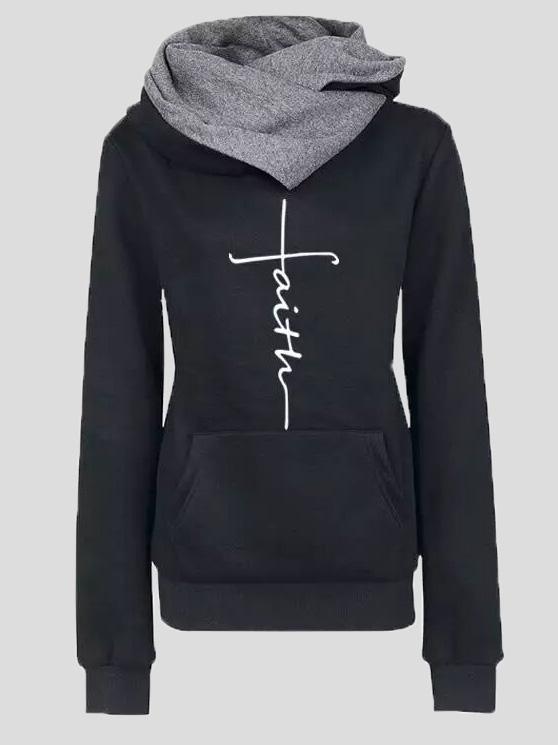 Women's Hoodies Lapel Pattern Printed Pockets Long Sleeve Hoody - LuckyFash™