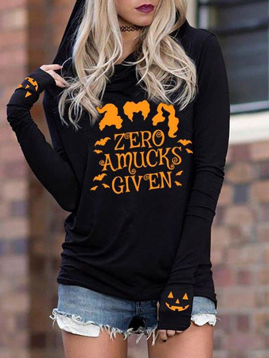 Hoodies Letter Print Long Sleeve Hoody - LuckyFash™