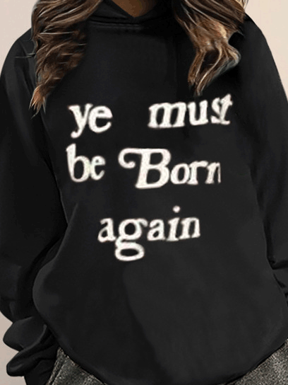 Women's Hoodies Letter Print Long Sleeve Pullover Hoodie - LuckyFash™