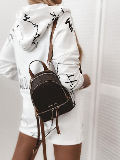 Women's Hoodies Letter Print Zip Long Sleeve Pocket Hoodie Coats - LuckyFash™