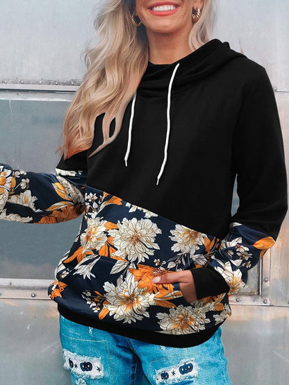 Hoodies Long Sleeve Floral Printed Hoodie - LuckyFash™