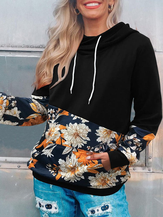 Hoodies Long Sleeve Floral Printed Hoodie - LuckyFash™