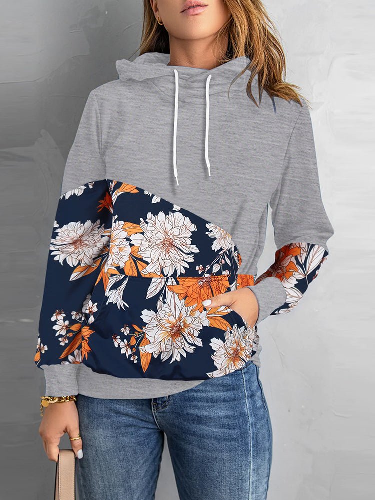 Hoodies Long Sleeve Floral Printed Hoodie - LuckyFash™