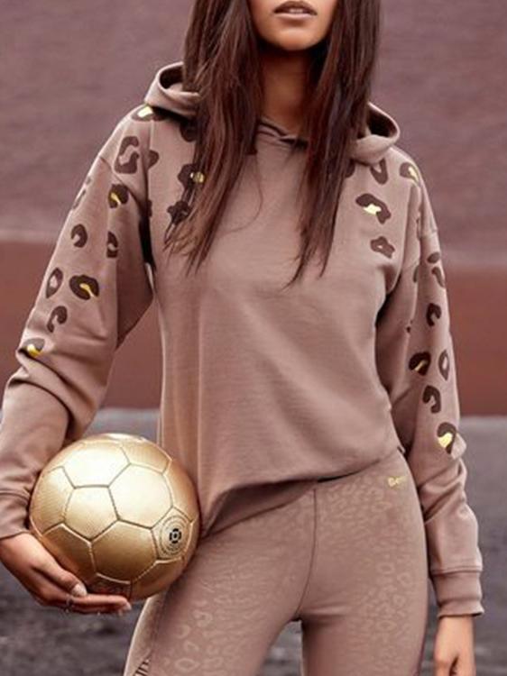 Women's Hoodies Loose Leopard Print Long Sleeve Hoodie - LuckyFash™