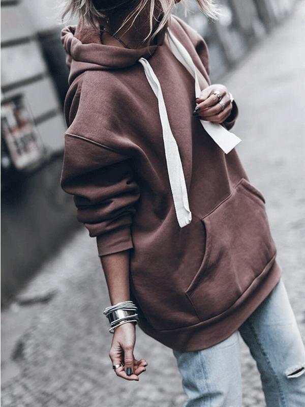Women's Hoodies Loose Pocket Long Sleeve Hoodie - LuckyFash™