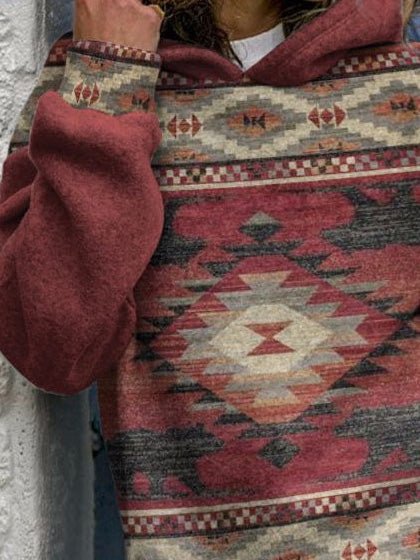 Women's Hoodies Loose Printed Long Sleeve Hoody - LuckyFash™