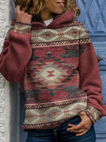 Women's Hoodies Loose Printed Long Sleeve Hoody - LuckyFash™