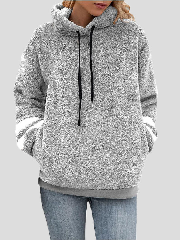 Hoodies Plush Fleece Pocket Long Sleeve Hoody - LuckyFash™