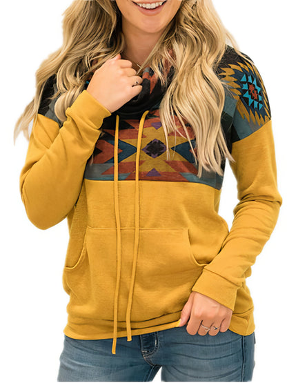 Hoodies Printed Loose Sports High Neck Hoodie - LuckyFash™