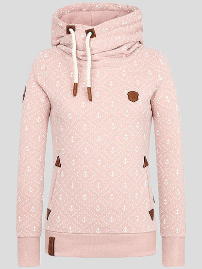 Women's Hoodies Printed Pocket Drawstring Long Sleeve Hoodie - LuckyFash™