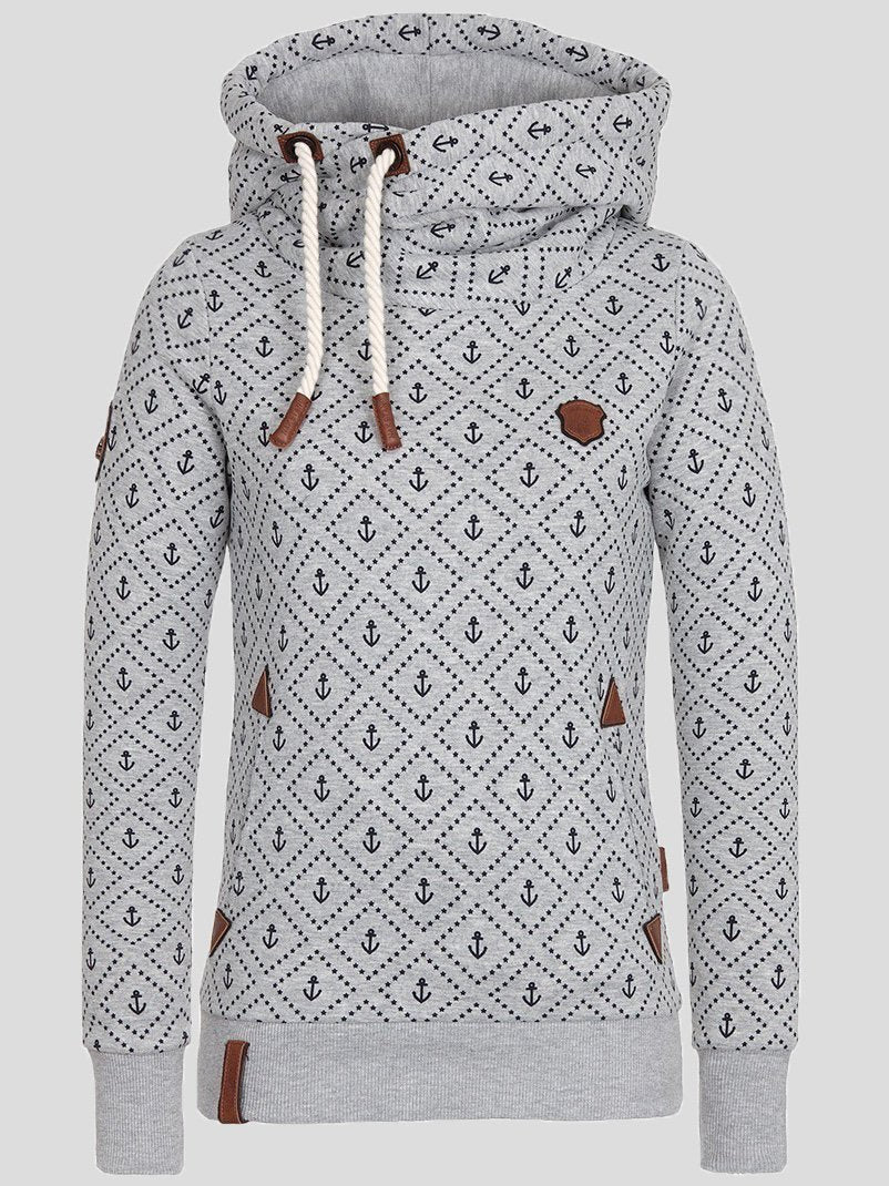 Women's Hoodies Printed Pocket Drawstring Long Sleeve Hoodie - LuckyFash™