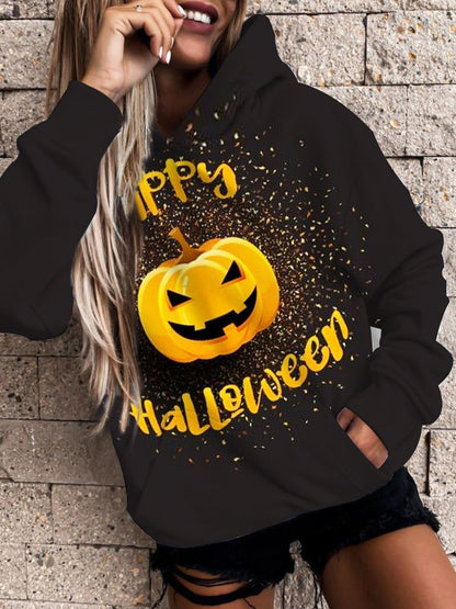 Hoodies Printed Pocket Long Sleeve Casual Hoody - LuckyFash™