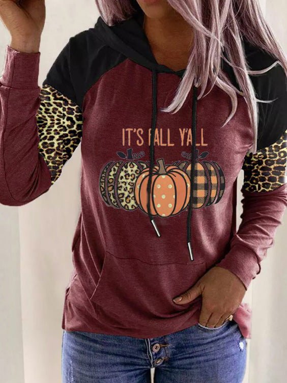Women's Hoodies Printed Pocket Long Sleeve Hoody - LuckyFash™