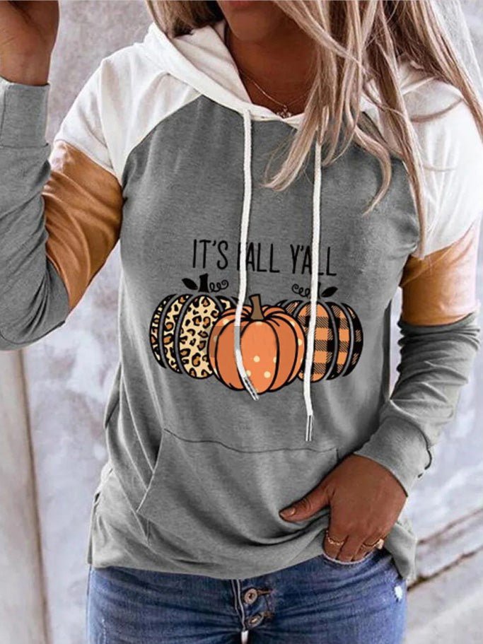 Women's Hoodies Printed Pocket Long Sleeve Hoody - LuckyFash™