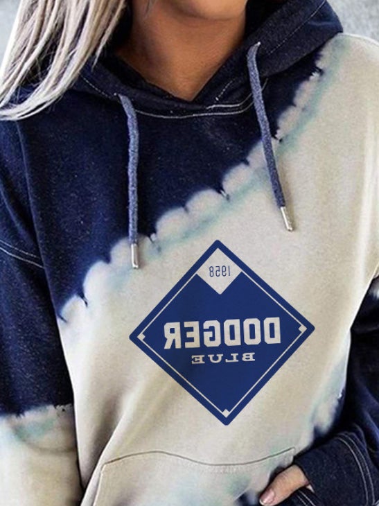 Hoodies Printed Pocket Pullover Drawstring Long Sleeve Hoody - LuckyFash™