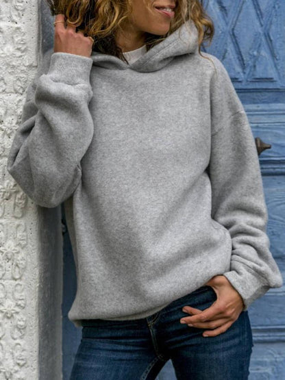 Women's Hoodies Pullover Solid Long Sleeve Hoodie - LuckyFash™