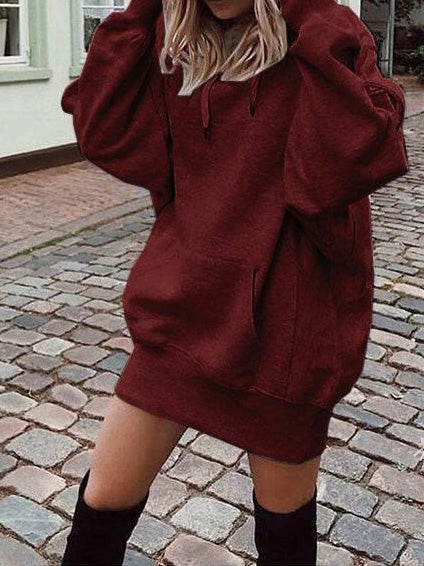 Women's Hoodies Solid Pullover Pocket Long Sleeve Hoody - LuckyFash™