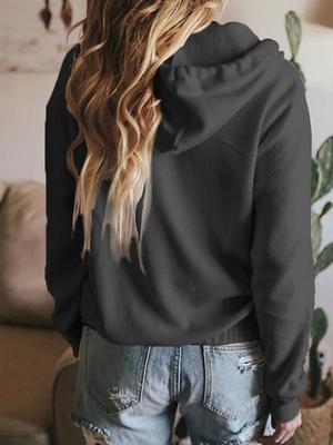 Women's Hoodies Solid Zipper Pullover Long Sleeve Hoody - LuckyFash™