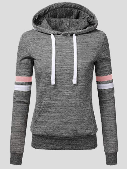 Women's Hoodies Striped Pocket Pullover Long Sleeve Hoodie - LuckyFash™