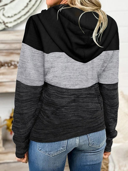Women's Hoodies Three Color Long Sleeve Zipper Hoodie - LuckyFash™