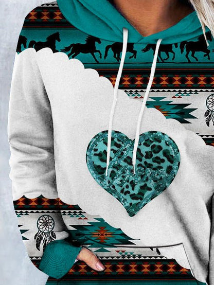 Women's Hoodies Vintage Graphic Print Pocket Casual Hoody - LuckyFash™