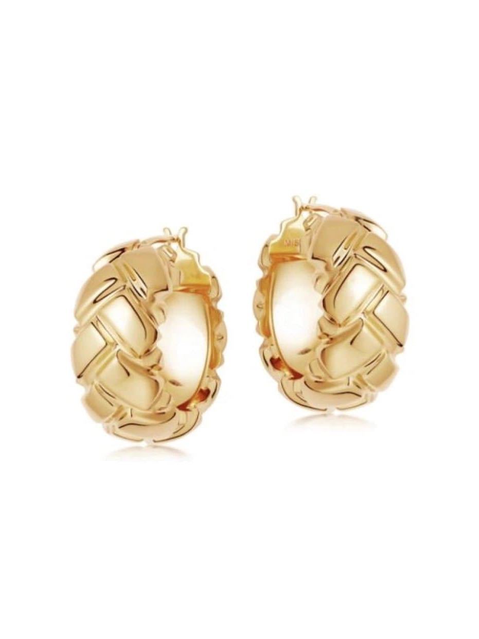 Women's hoop gold earrings - LuckyFash™